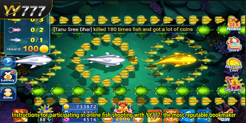 Instructions for participating in online fish shooting with YY777, the most reputable bookmaker