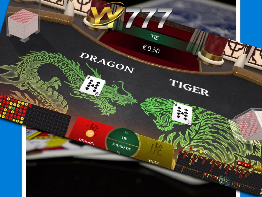 Betting forms in online Dragon Tiger game YY777